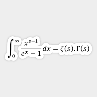 Riemann Zeta function and Euler Gamma Function Sticker